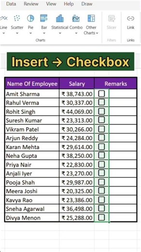 Excel IF Formula with Checkbox | Auto Show Paid or Not Paid | Excel Tutorial #shorts