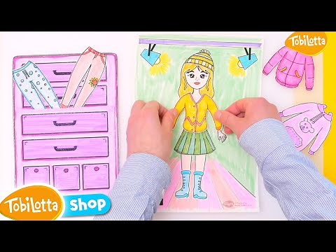 88276 Papier Puppe zum anziehen DIY Vorlage zum ausdrucken Papierpuppe bastelvorlage kinder pdf