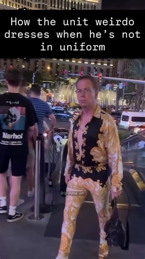 Sargent Vazquez on Instagram: "How the unit weirdo dresses when he’s not in uniform ° ➖➖➖➖➖➖➖➖➖➖➖- 📲Follow @13fire_support 📸Via @dee_bin_lagging ➖➖➖➖➖➖➖➖➖➖➖- ° #usarmy #usnavy #militarylife #usmc #navyseals #troops #usairforce #veterans #2a #hooah #veteran #molonlabe #operator #soldier #patriot #armedforces #usmarines #navylife #infantry #usaf #usmilitary #armystrong #semperfi #oorah #marine #goarmy #military #guns #weapons #funnymemes"