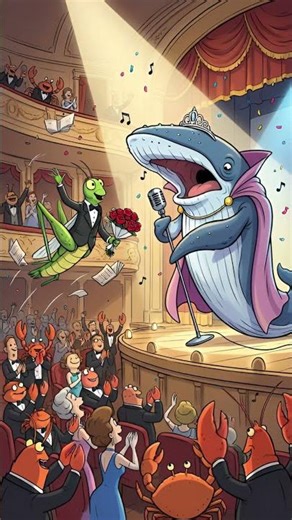 This Whale's Opera Voice Is Absolutely Wild 🐋✨ #Animation #FunnyCartoon #Shorts