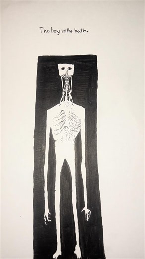 Day 16… The boy and the bath. #art #horror #drawing #scary