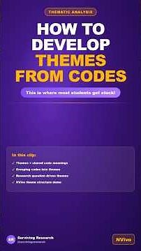 How to Develop Themes from Codes in Thematic Analysis #shorts