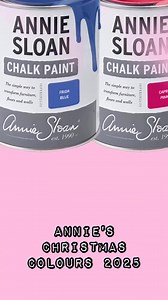 Introducing our Christmas Colors 2025🎄 We’re making the festive season joyous and bright this year! Annie has curated a gorgeous @chalkpaint Christmas color palette to use for your seasonal painting projects. 2025’s Christmas colors are: * Tyrian Plum * Florence * Capri Pink * Original * Frida Blue With additional accents in Arles, Antibes and Gold. Head to the Inspiration section of the website to get ideas for how to use them in our Matisse-mass projects which include wrapping paper, tableset