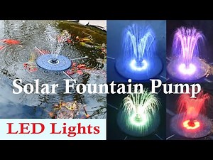 NEW 2022 Solar Fountain Pump AMZtime🌞Floating LED Lights Review☀