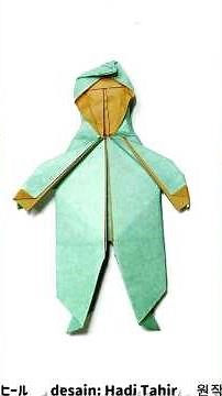 【遊べる折り紙】人間フィギュアの作り方 How to make an origami human figure you can play with