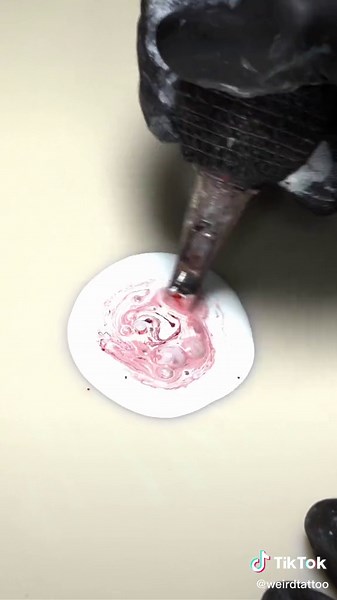 Red and White Ink Tattoo Mixing Experiment