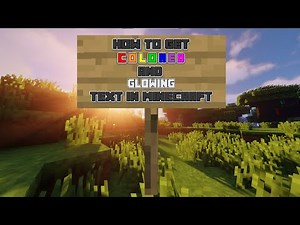 How To Get Colored And Glowing Sign Text In Minecraft 1.17 Tutorial (Java)