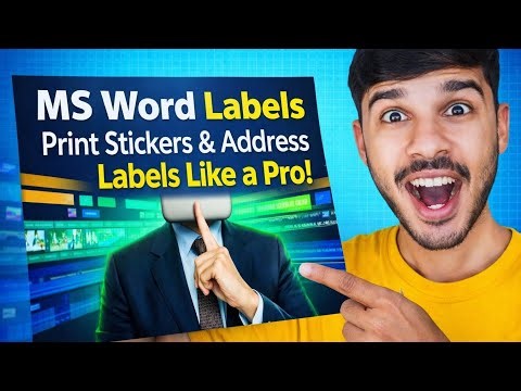 MS Word Lebels Print Stickers & Address Lebels Like a Pro! Create & Print Lebels in Word Beginner