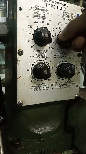 Overspeed setting procedure of Woodward Type UG-8 governor #mobileworkshop #machine #motioncontrol