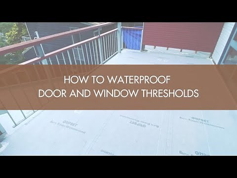 How To Waterproof Door and Window Thresholds