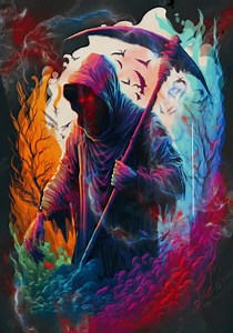 Unknown Artist Disturbed, Stupify #gothic #reaper #grimreaper #gothicart #dark #colorful | Devils Delusions