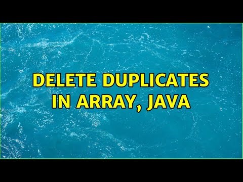 Delete duplicates in array, Java (2 Solutions!!)