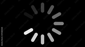 Loading Icon Animation on an Isolated Background. Seamless Loop Animation 4k with Alpha Channel.