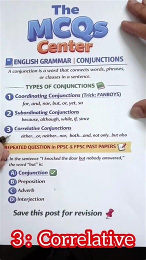 Master Conjunctions Quickly! 💡 | English Grammar Trick