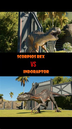 Scorpios Rex vs Indoraptor – Kampf der tödlichen Hybriden! 🧬🦖🔥 #shorts