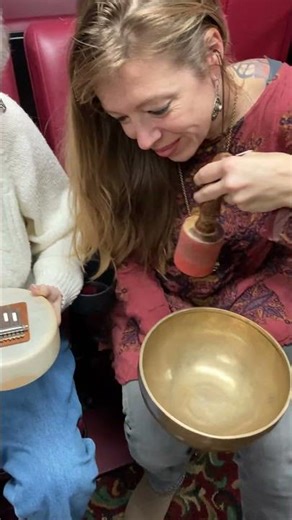 Sansula Kalimba + Singing bowl during a Sound & Well Being series at an independent living facility