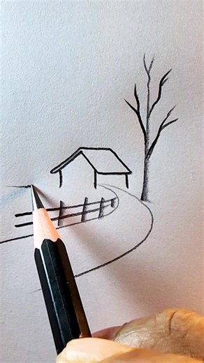 1.1M views · 8.3K reactions | Simply winter nature drawing #naturedrawing #FirstDrawing | Md. Takbir Hossain | Facebook