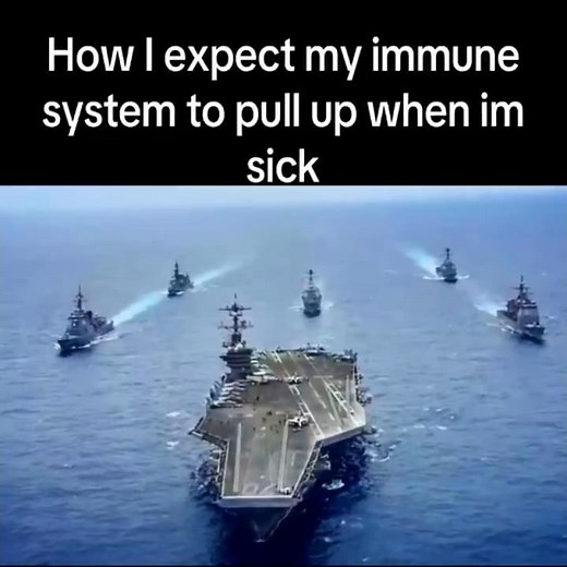 how I expect my immune system to pull up when I'm sick #funny #meme #memes