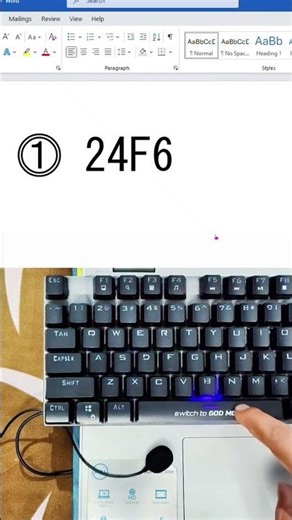 Insert Double-Circled Numbers in Word with ONE Shortcut 😱⌨️ #msword #trick #shorts