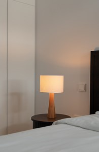 Wood Desk Lamp, Table Light, Bedside Lamp, Bedroom Light, Tablelamp, Modern Design, Handcrafted Wooden Base, Rustic Style, Unique Look - Etsy