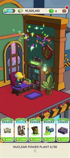 Building Mr. Burns’s Office in Monopoly Go (Nuclear Power Plant) - The Simpsons #monopolygo