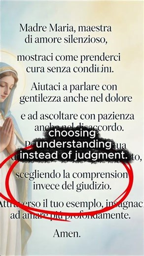 Mary, Teacher of Love#italiano #preghiera Learn #italian with the #prayers