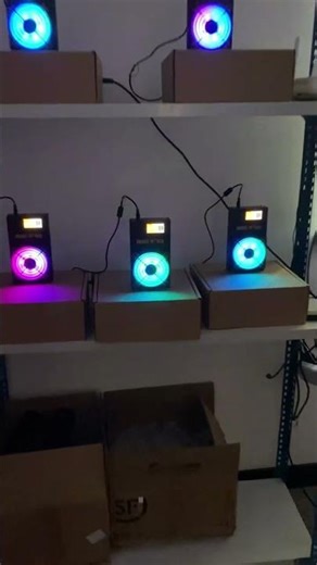 The Small Lab Setup Featuring an RGB Light Bitcoin Rig