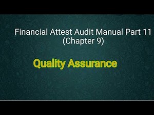 Financial Attest Audit Manual Part 11(Chapter 9)