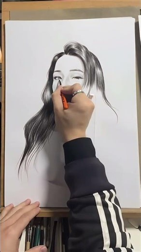 Learn to draw a Realistic Girl Face Step by Step With Charcoal Pencil