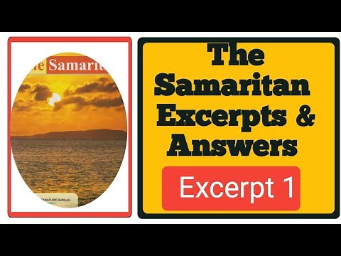 The Samaritan play Excerpt 1 answers