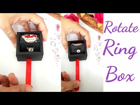 Rotate ring box - easy paper craft #ringbox