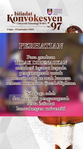 Hormati #istiadatkonvokesyenuitm97 #konvo97 #uitmdihatiku