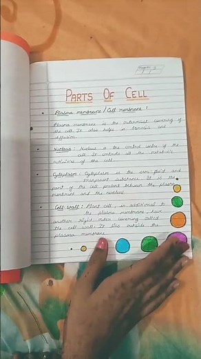 Science project file | cell and it's organelles | ....