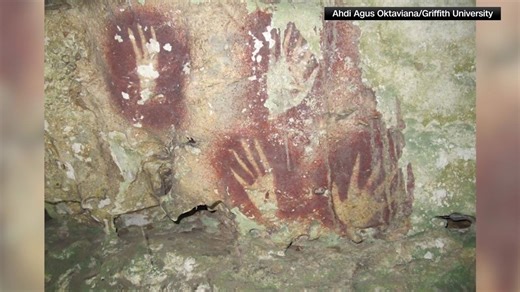 Handprints from almost 70,000 years ago may be the oldest cave painting