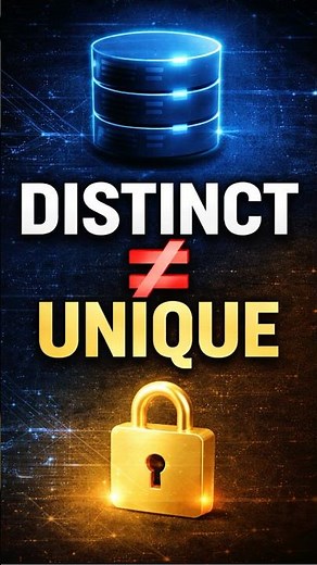 DISTINCT vs UNIQUE — Not the Same Thing
