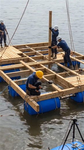 Building a Floating House on Water 🌊 | Full Timelapse Process