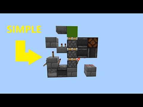 Easy Vertical Triple Piston Extender For Minecraft Bedrock