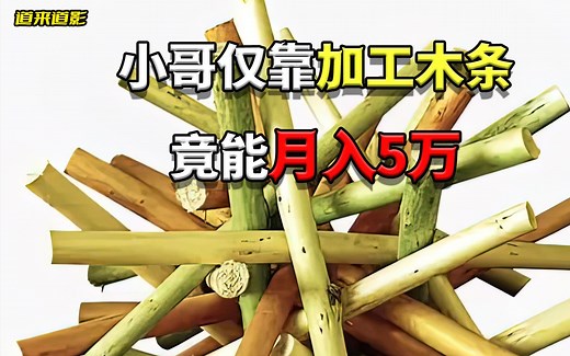 小哥如何靠着捡来的树枝，做到月入几万