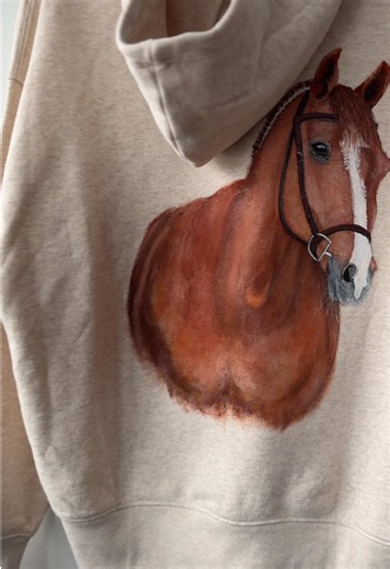 Custom painted hoodie! #equestrian #customgift #toronto #christmas #holidaygifts