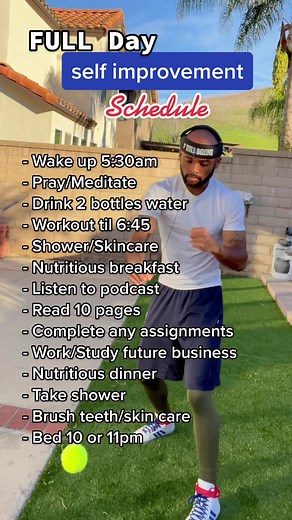 Full Day Self Improvement Routine for Men - Daily Schedule