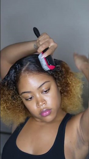 How I Get My Hair SLICK | Sleek Zig Zag Middle Part Bun on Natural Hair 😍