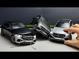 🚘 Mercedes' Electric Giants! Detailed Review of the EQC, EQB, and EQA 1:18 Scale Diecast Model Cars