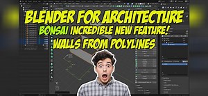 Bonsai new feature: Walls from Polylines in Blender