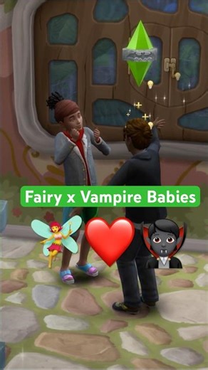 Sims 4 Enchanted by Nature: Fairy x Vampire twins! 🧚🧛🏾 #thesims4