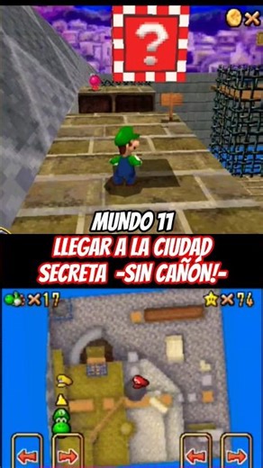 Reaching the Secret City in World/Course 11 Wet-Dry World Super Mario 64 DS Gameplay WITHOUT A CA...