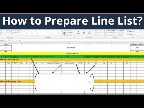 How to Prepare Line List? | Basic Design Engineering Package