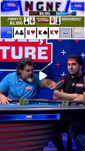 PokerGO on Instagram: "Now THIS is how you play the 7-2 game! Jimmy D teaches BensBenz a lesson when he takes him to the streets with 72o in the latest episode of No Gamble, No Future. You can watch the new episode of No Gamble, No Future only on PokerGO! Use code PGSOCIAL23 to get 20% off an annual sub today! . . . . . . . . . . . . . . . . . . . . #poker #pokergo #ngnf #nogamblenofuture #highstakespoker #cashgamepoker #pokercashgames #texasholdem #livestreampoker #bigfold #bigpot #holdem #bluf