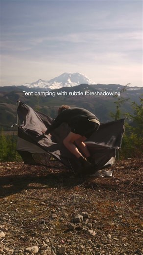 They never show you this side of camping 🏕️