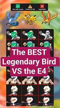 What's the BEST Legendary Bird to solo sweep the Elite Four in FRLG? (Part 1: Lorelei & Bruno)