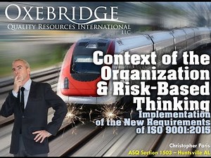ISO 9001:2015: Context of the Organization and Risk-Based Thinking